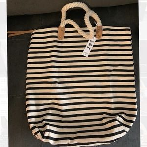 Summer and rose stripped tote